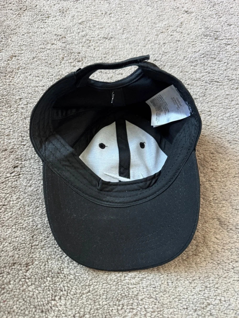 Nike Black Toddler Baseball Cap Adjustable Swoosh Logo Hat